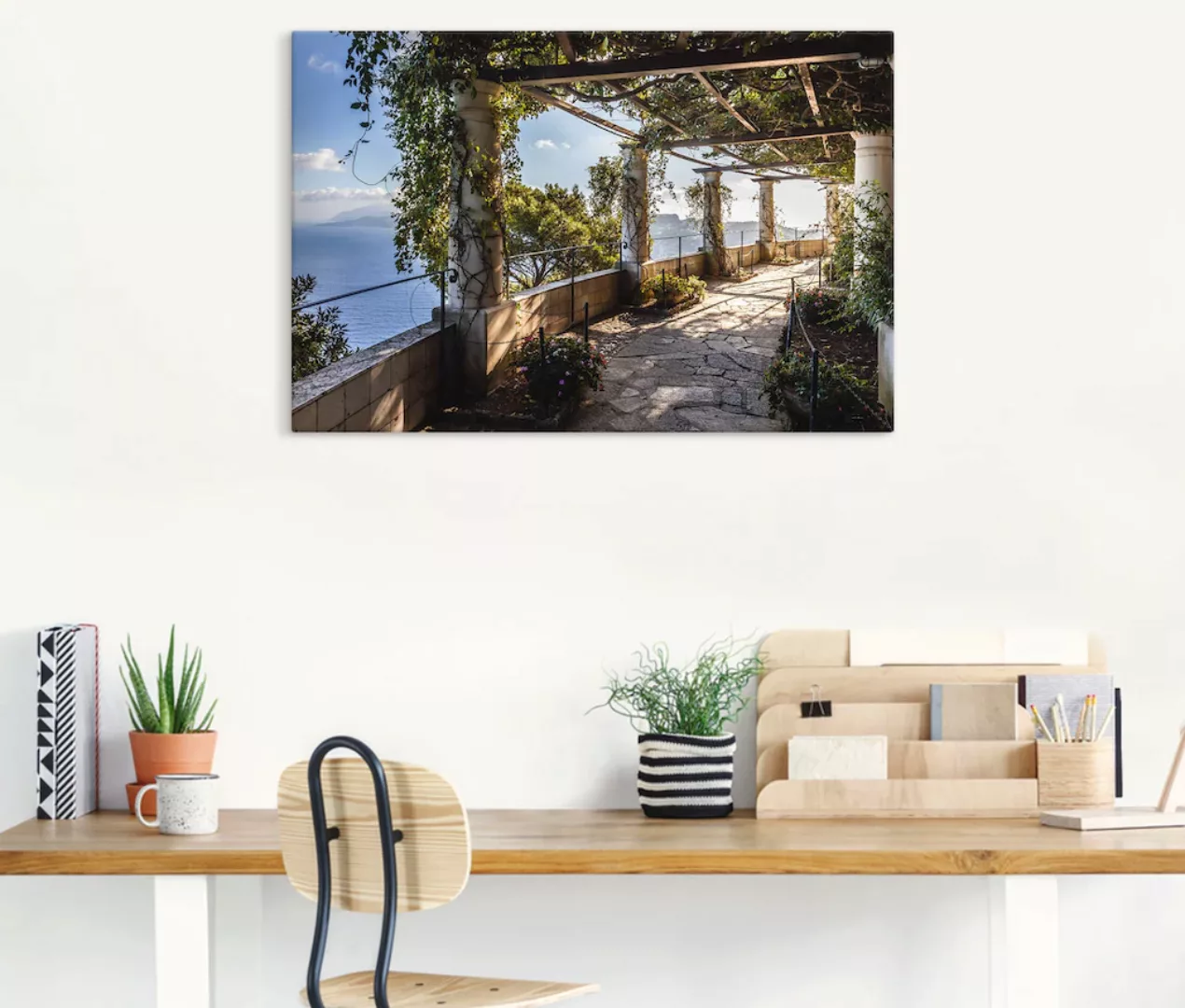 Artland Wandbild »Garten der Villa San Michele auf Capri«, Gebäude, (1 St.) günstig online kaufen