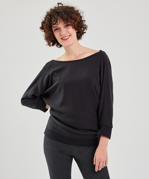 Luisa Sommer Pullover Mit Wasserfall Auschnitt Aus Tencel günstig online kaufen