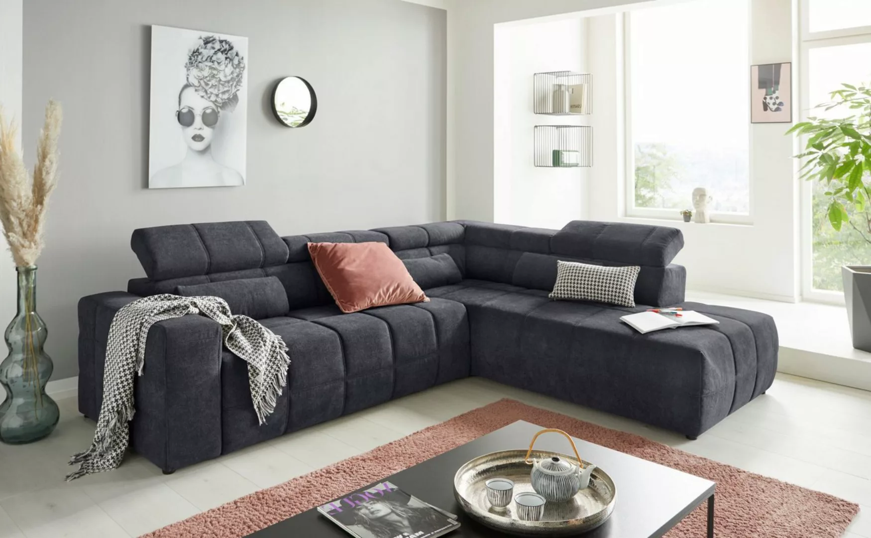 DOMO collection Ecksofa "Modica L-Form", moderne Optik mit großzügiger Reca günstig online kaufen