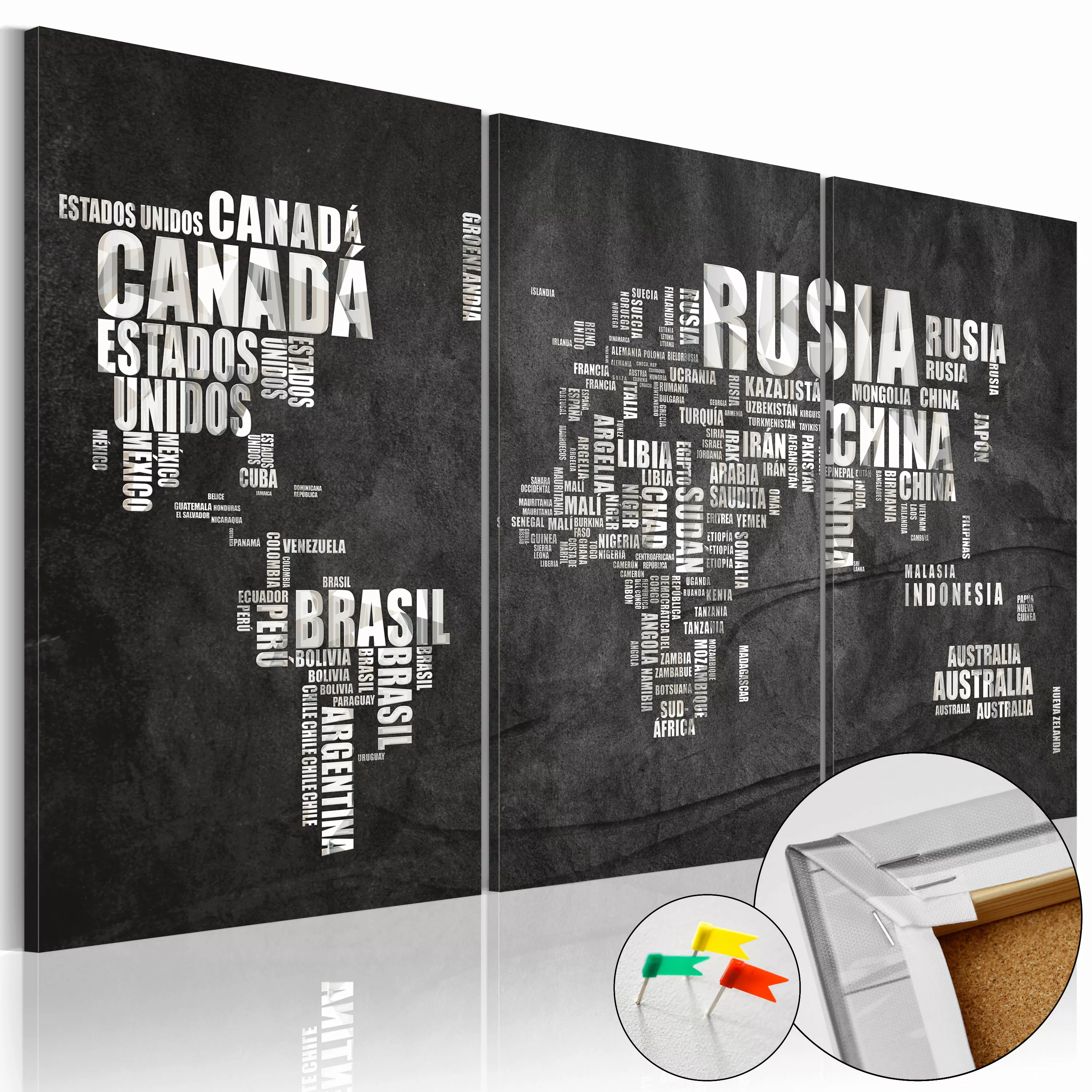 Korkbild - El Mundo [cork Map] günstig online kaufen