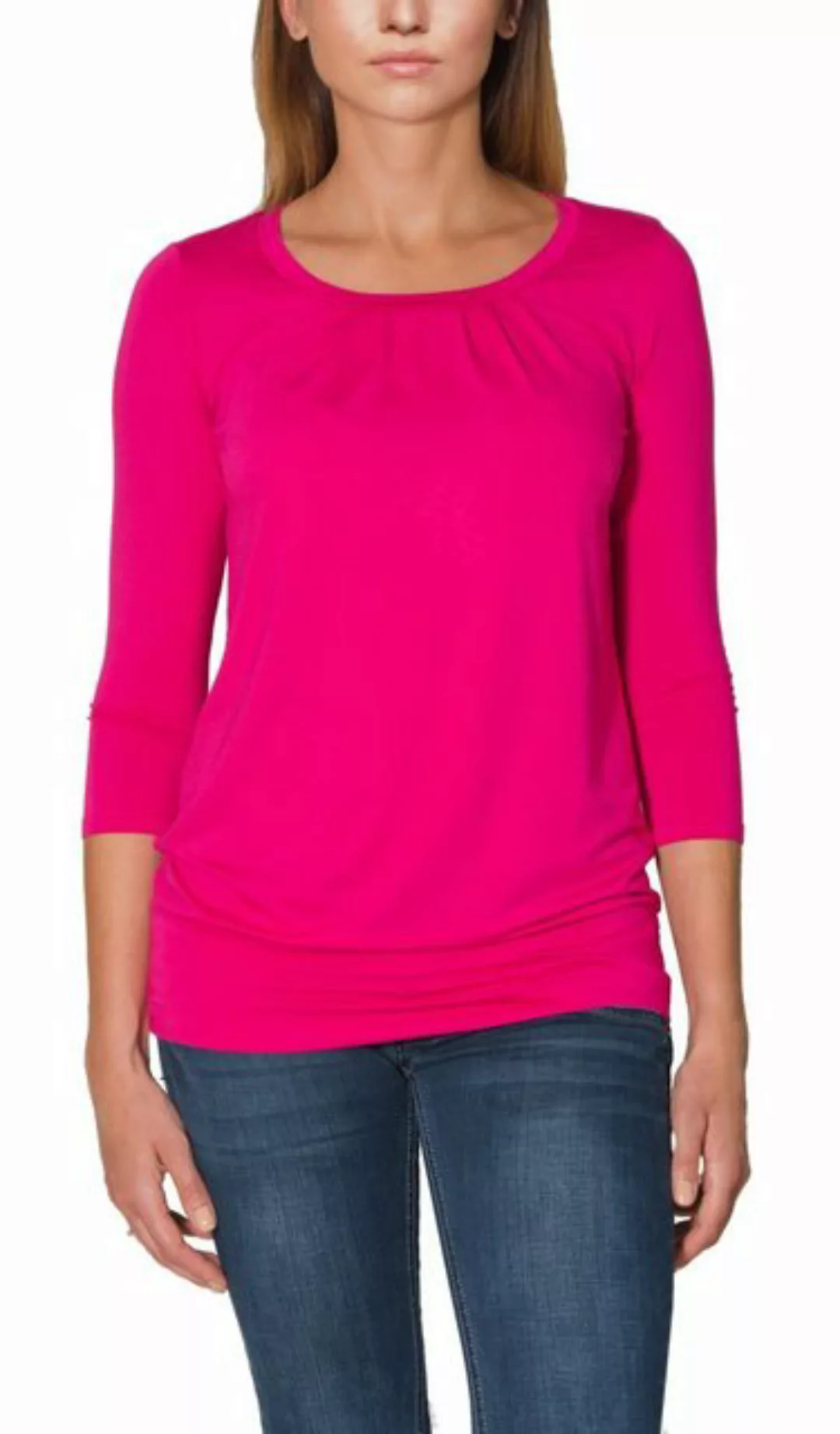 Alkato Longshirt Alkato Damen Viskose Shirt 3/4 Arm Longshirt Top günstig online kaufen