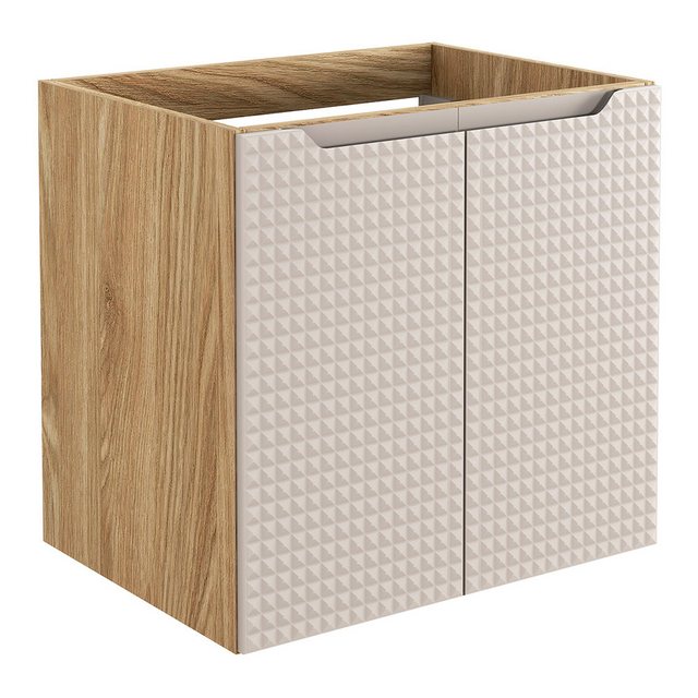 Lomadox Waschbeckenschrank LONDON-56-BEIGE Waschtischschrank, 60cm breit, 3 günstig online kaufen