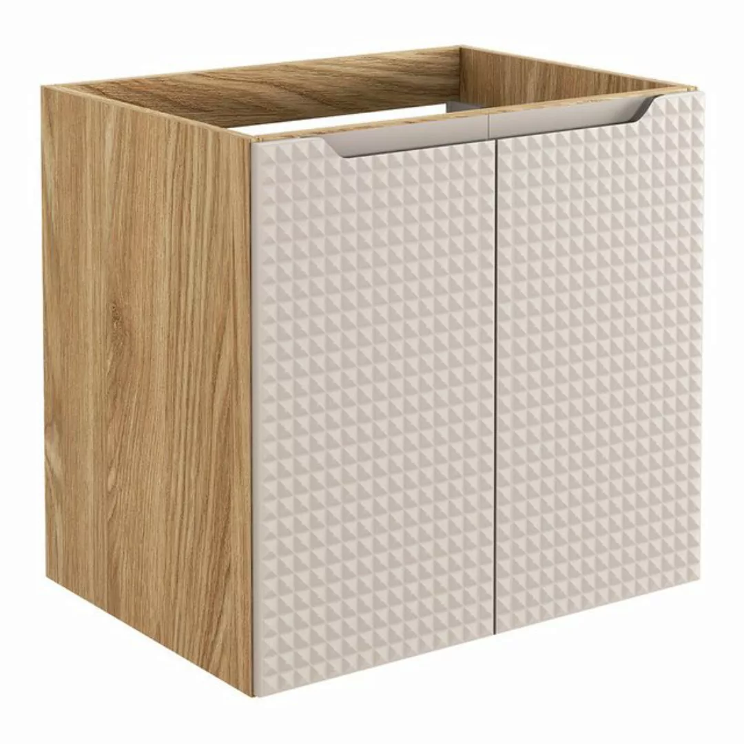 Lomadox Waschbeckenschrank LONDON-56-BEIGE Waschtischschrank, 60cm breit, 3 günstig online kaufen