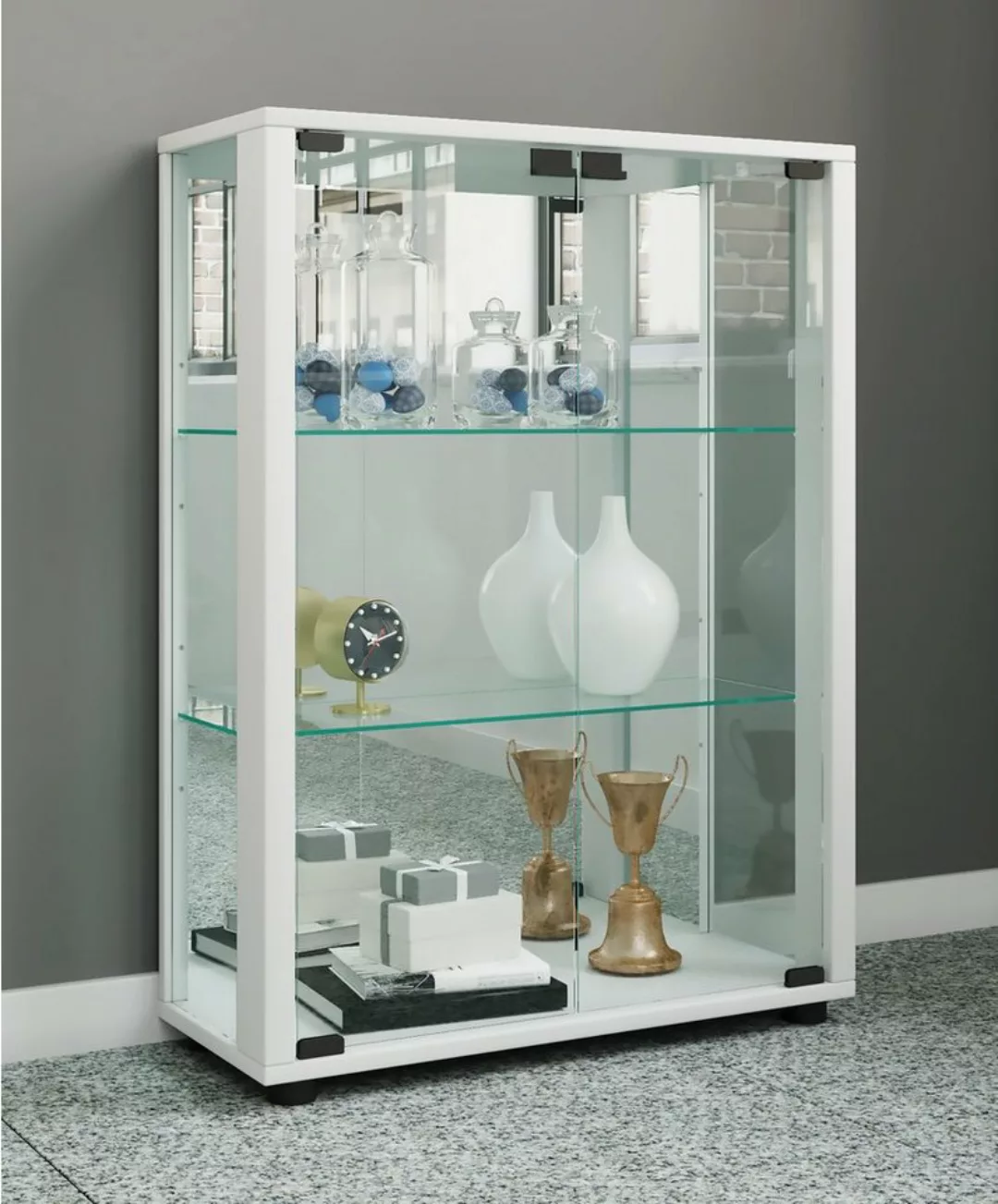 VCM Standvitrine Glas Stand Vitrine Sammelvitrine Sintalo Spiegel günstig online kaufen