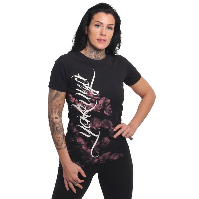 YAKUZA Rundhalsshirt Rose Tune mit Rippbündchen günstig online kaufen