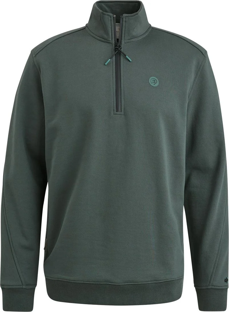 Cast Iron Half Zip Pullover Grün - Größe L günstig online kaufen