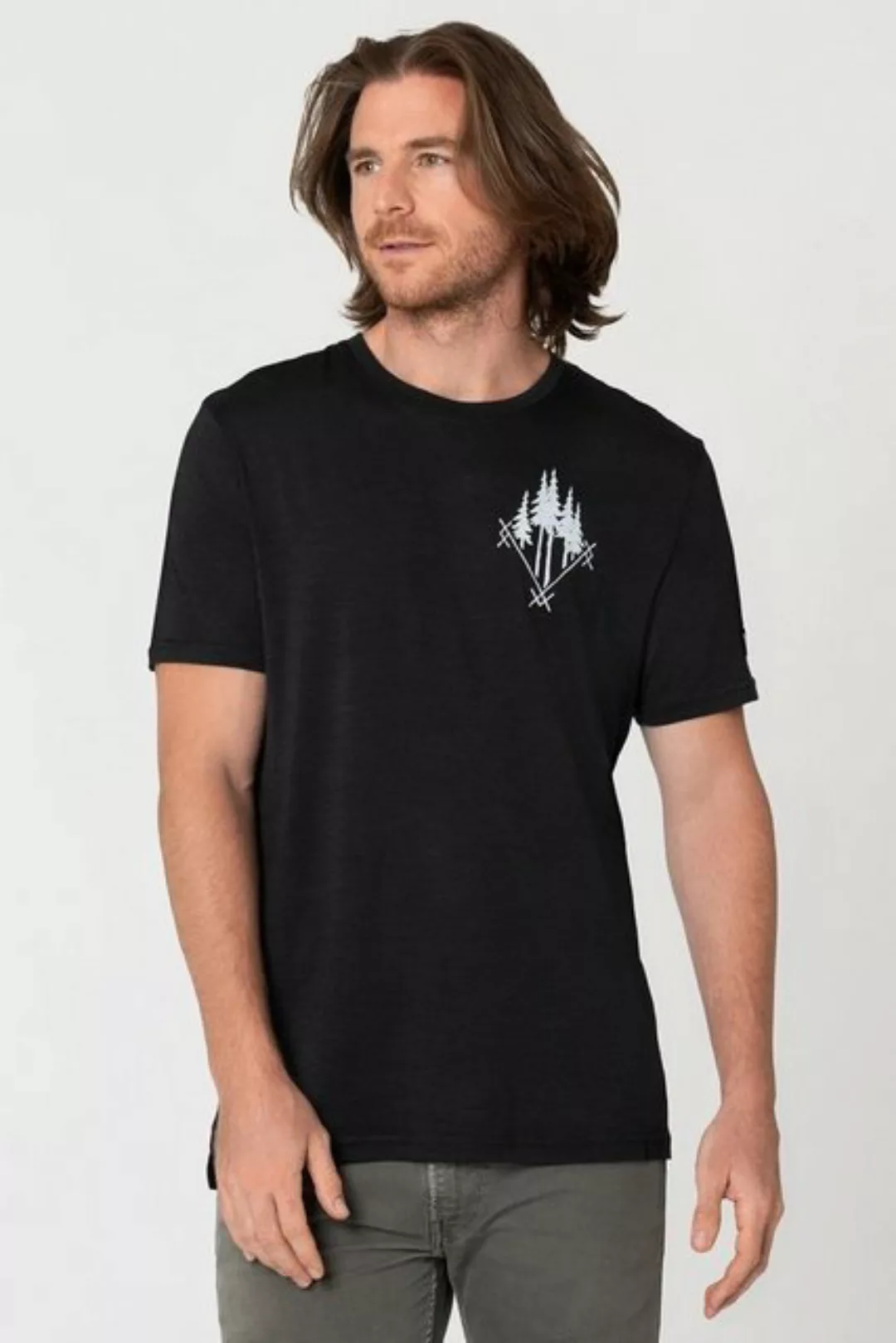 SUPER.NATURAL Print-Shirt Merino T-Shirt M FREERIDE TEE pflegeleichter Meri günstig online kaufen