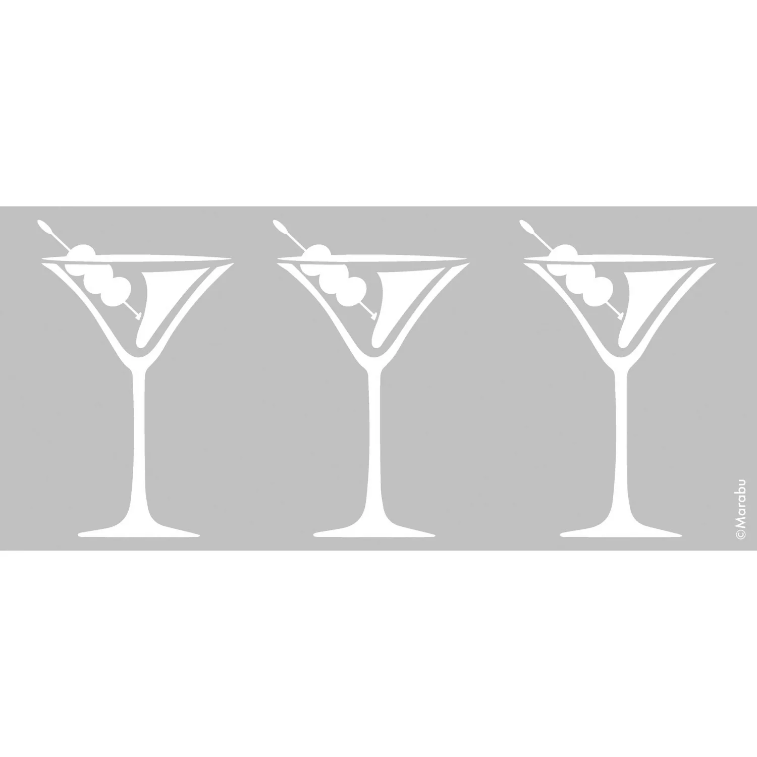 Marabu Schablone 15 x 33 cm Cocktail günstig online kaufen