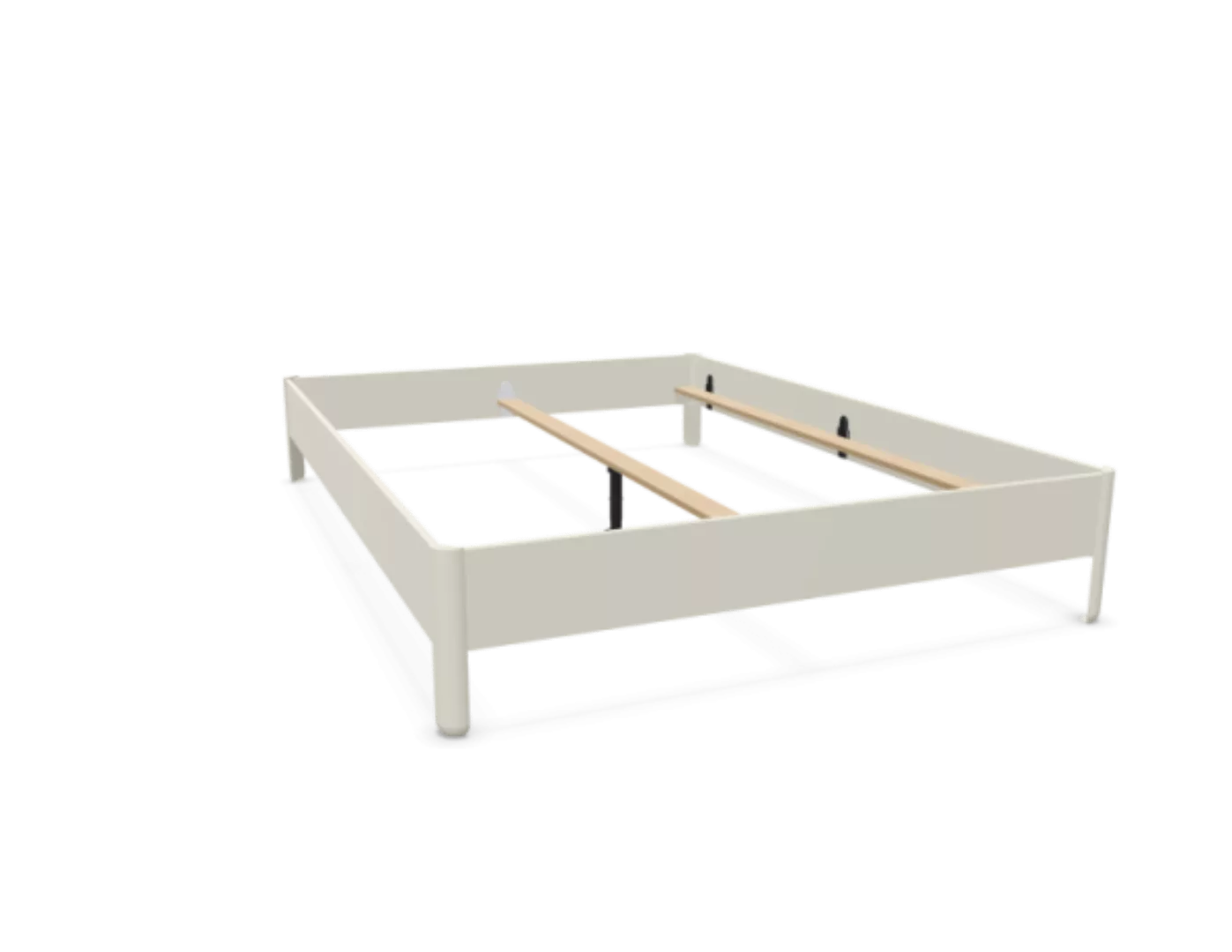 NAIT Doppelbett farbig lackiert Brillantgelb 160 x 220cm Ohne Kopfteil günstig online kaufen