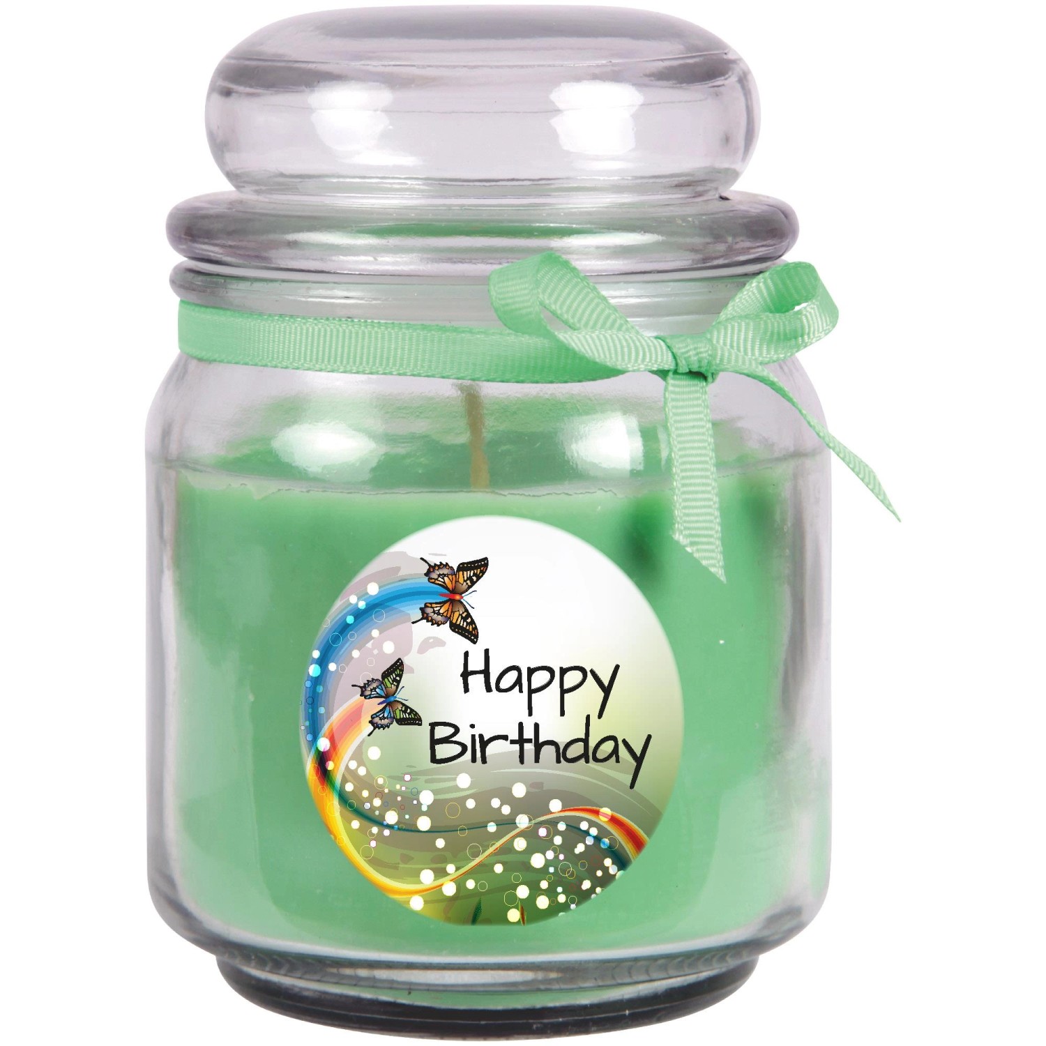 HS Candle Duftkerze & Bonbon Glas Geburtstag Grün Kokos günstig online kaufen