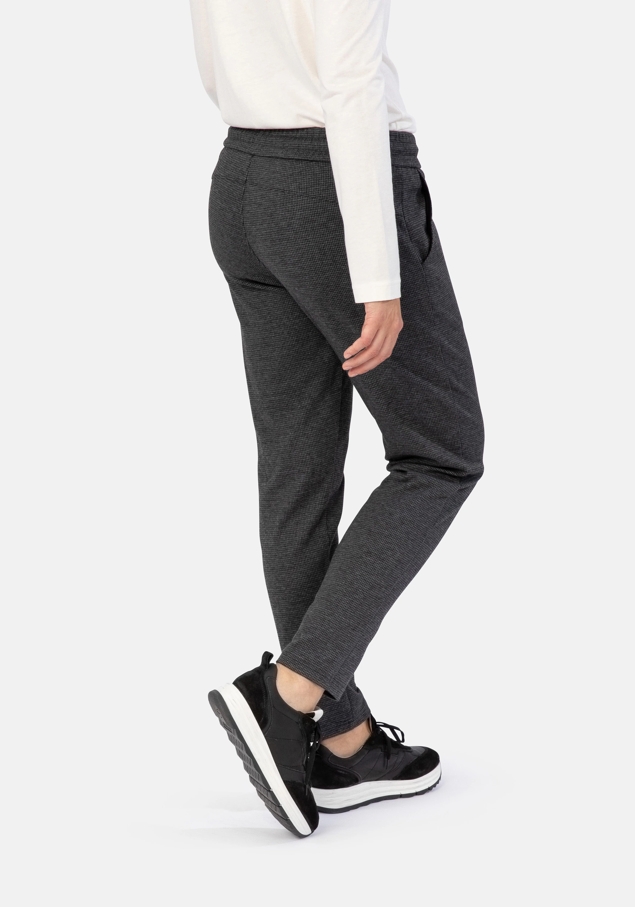 STOOKER WOMEN Jogg Pants "Easy Fit Berlin Pepita", Tapered Fit Casual Stret günstig online kaufen