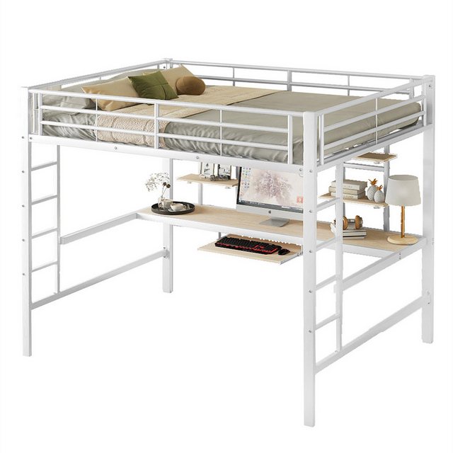 autolock Kinderbett Hochbett, 140*200 cm, Bettgestell Metallbett, Eisenbett günstig online kaufen