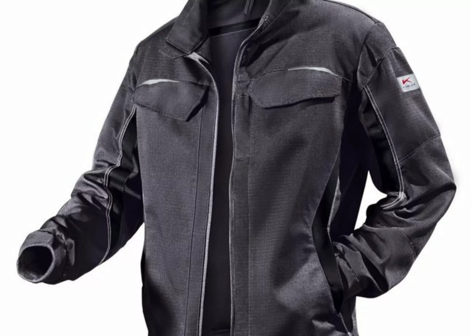 Kübler Pilotenjacke Kübler Pulsschlag Jacke anthrazit/schwarz günstig online kaufen