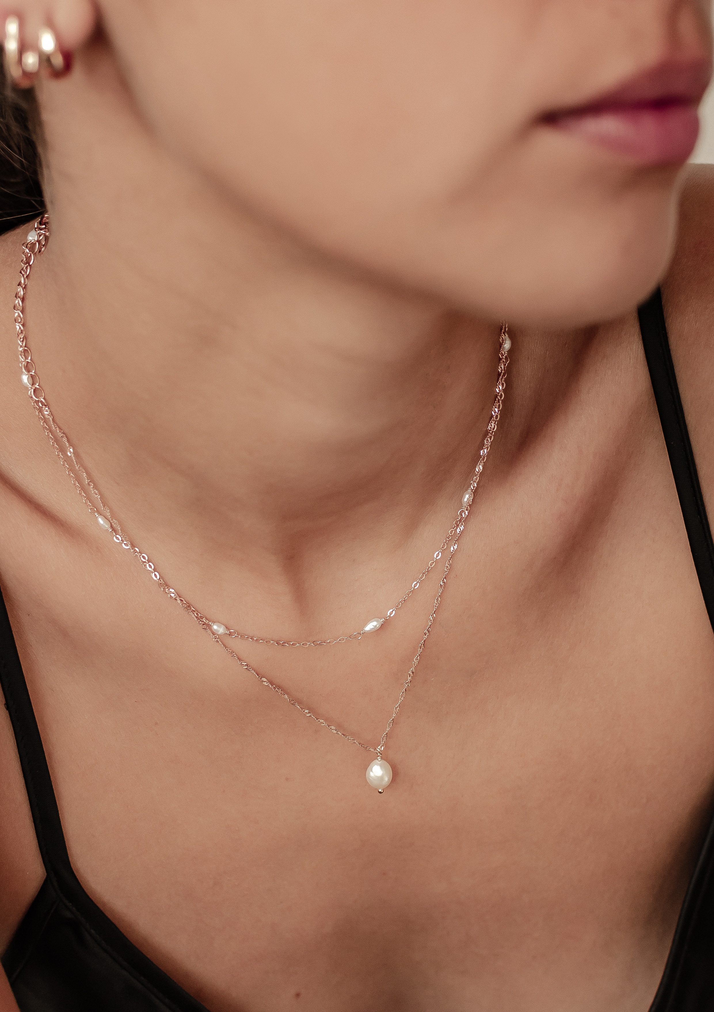 Hey Happiness Perlenketten-Set 2er Layer 925 günstig online kaufen