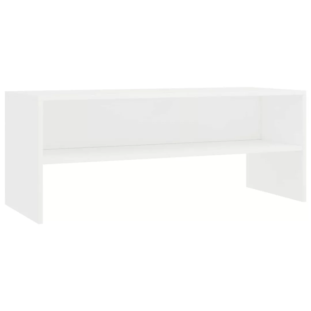 Tv-schrank Weiß 100 X 40 X 40 Cm Spanplatte günstig online kaufen