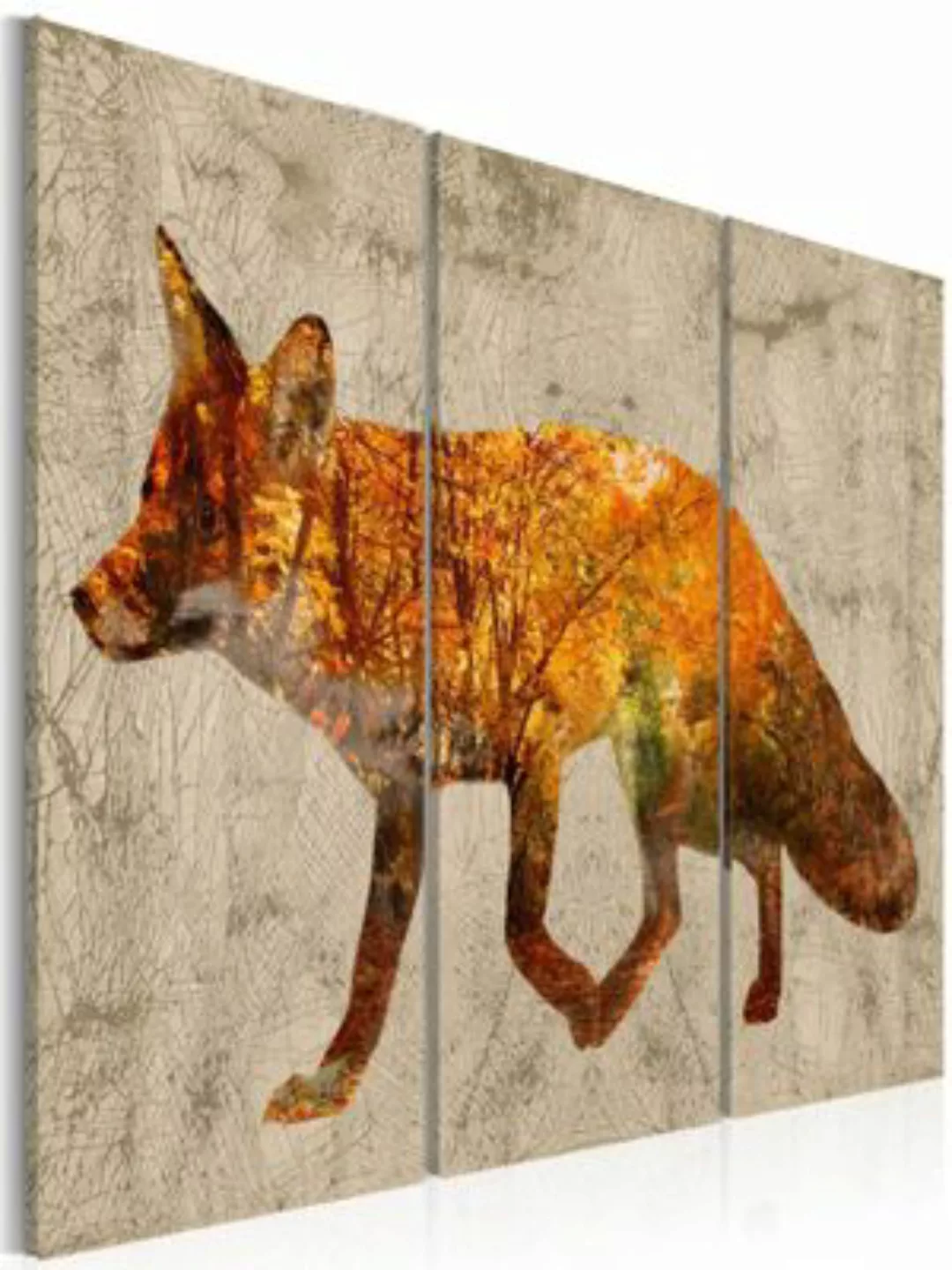 artgeist Wandbild Fox in The Wood mehrfarbig Gr. 60 x 40 günstig online kaufen