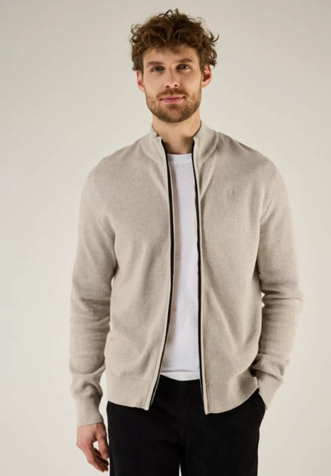 STREET ONE MEN Strickjacke, Feinstrick günstig online kaufen