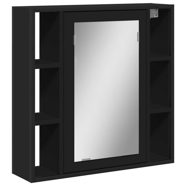 vidaXL Badezimmerspiegelschrank Bad-Spiegelschrank Schwarz 60x16x60 cm Holz günstig online kaufen