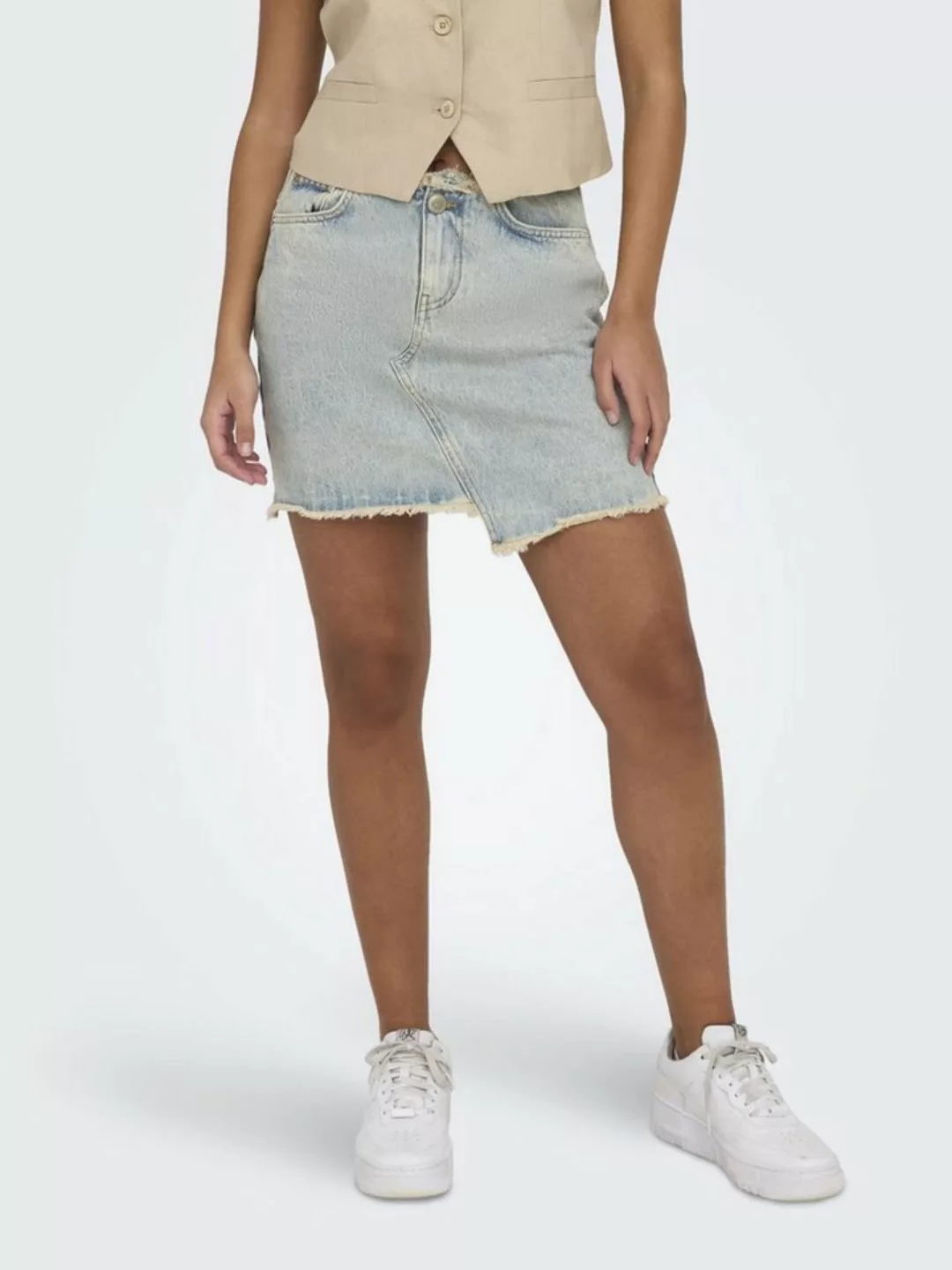 ONLY Jeansrock KHLOE (1-tlg) Fransen günstig online kaufen