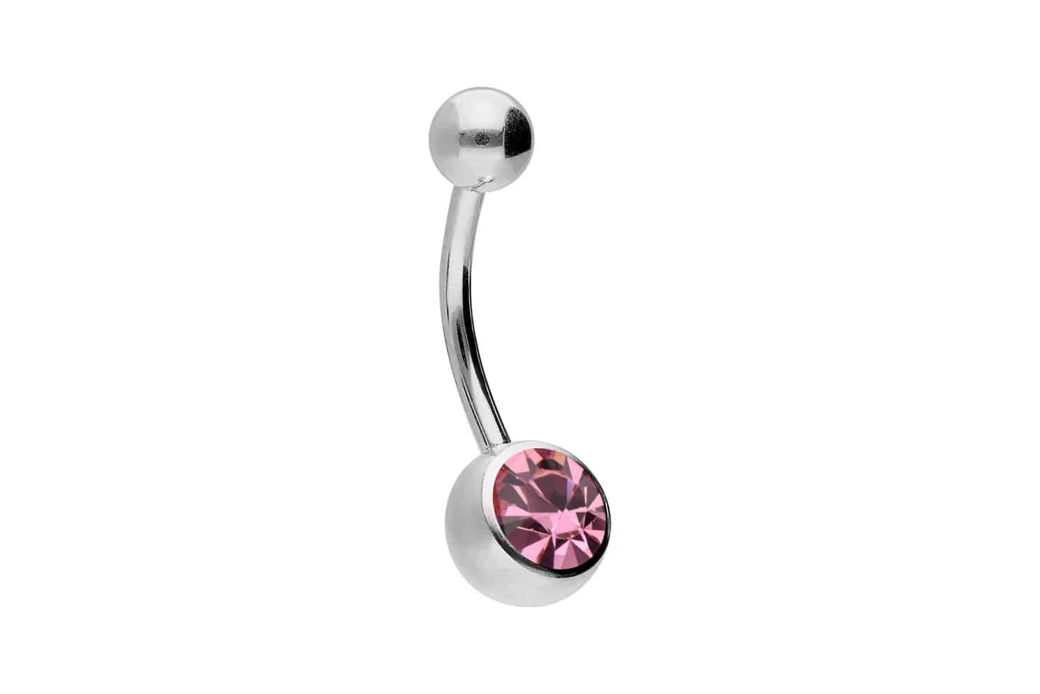 PIERCINGLINE Bauchnabelpiercing Chirurgenstahl Bananabell KRISTALL (Bananab günstig online kaufen