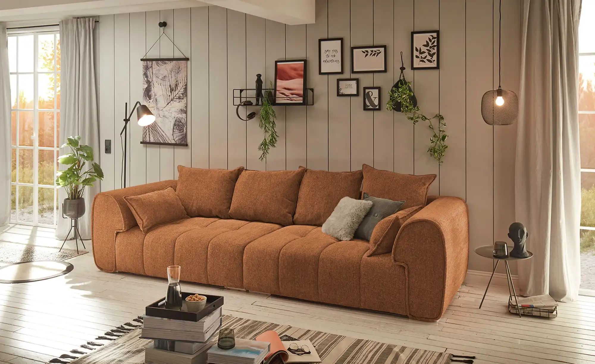 uno Big Sofa  London ¦ orange ¦ Maße (cm): B: 316 H: 72 T: 112 Polstermöbel günstig online kaufen