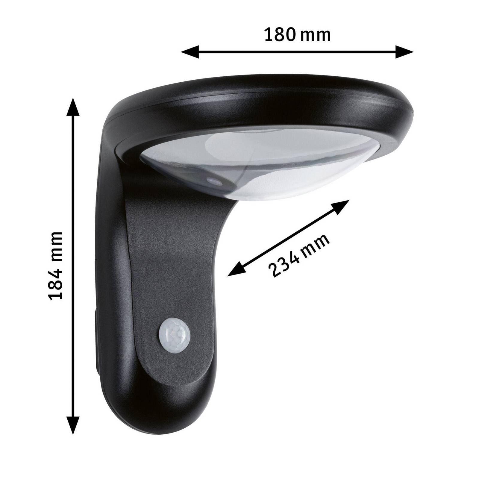 Paulmann LED-Solar-Außenwandlampe Diskola, Sensor, anthrazit günstig online kaufen
