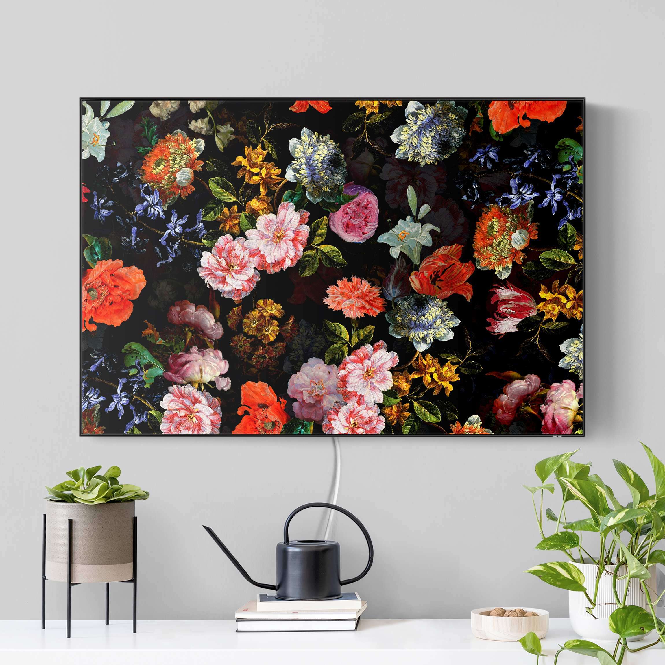 LED-Wechselbild Dunkles Blumenbouquet II günstig online kaufen