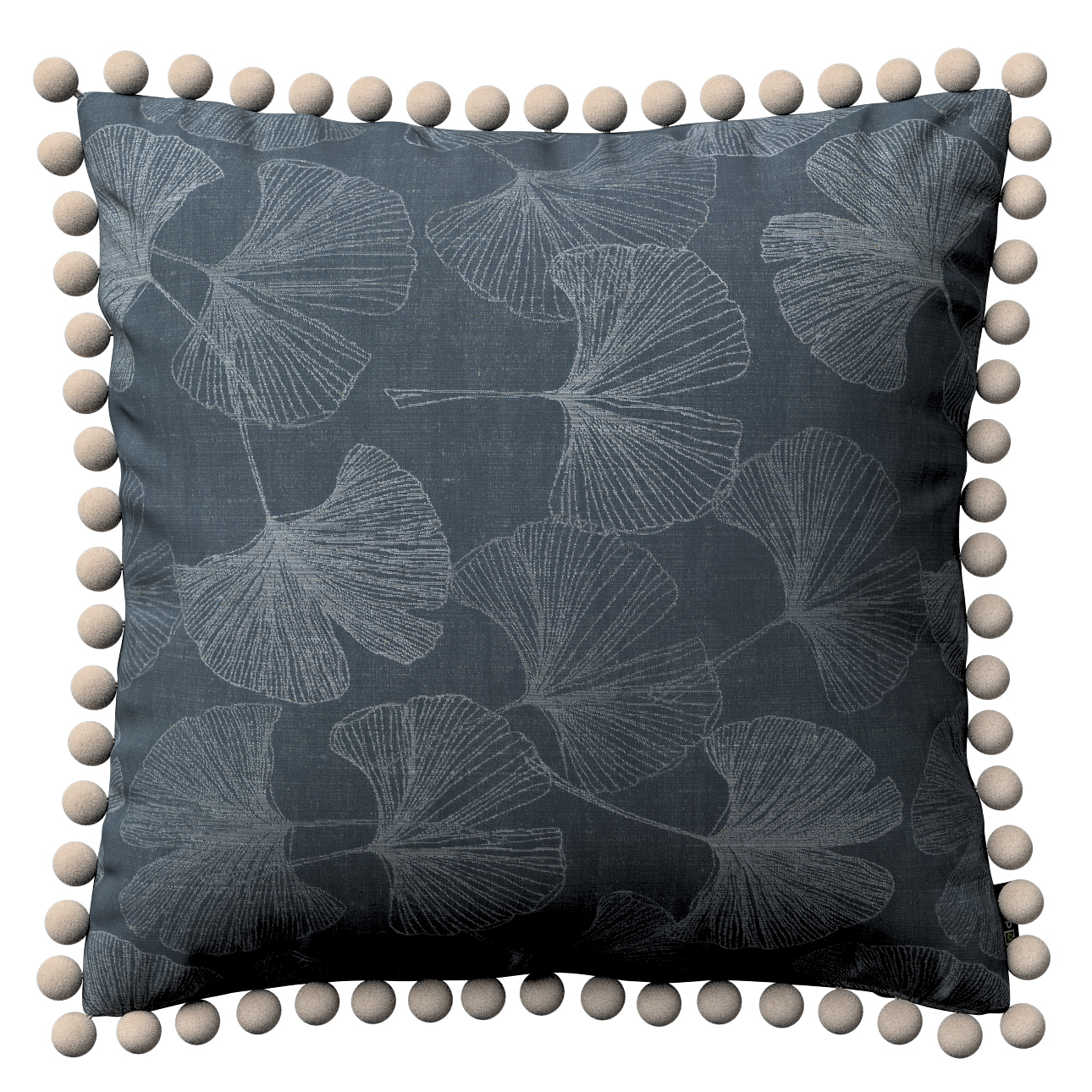 Kissenhülle Wera mit Bommeln, graphite-silbern, 45 x 45 cm, Flowers (143-52 günstig online kaufen