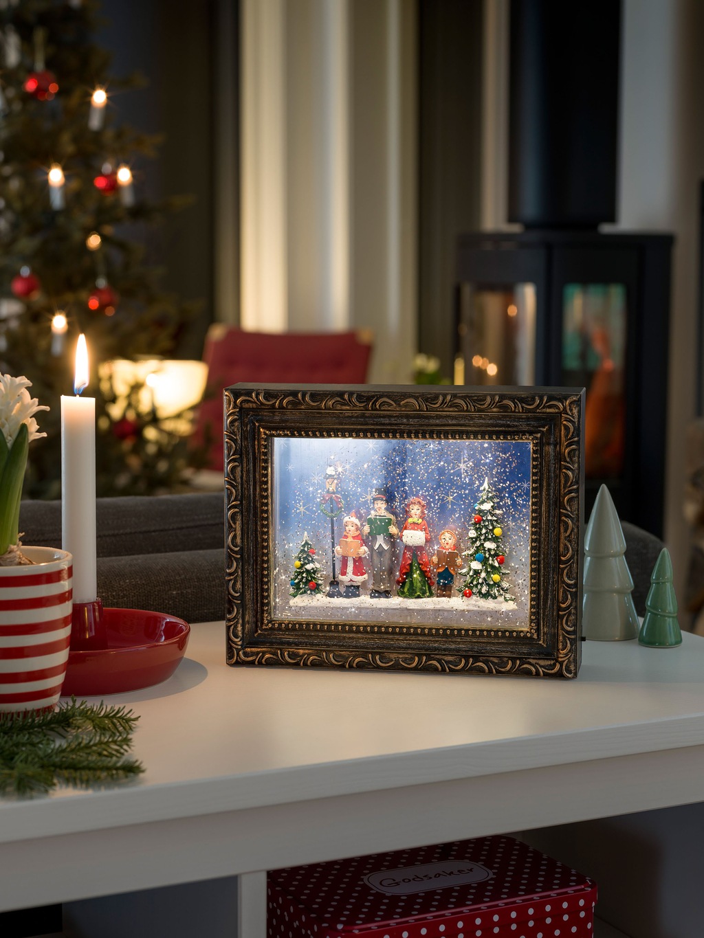 KONSTSMIDE LED Laterne "Weihnachtsdeko", 2 flammig-flammig, LED Bilderrahme günstig online kaufen