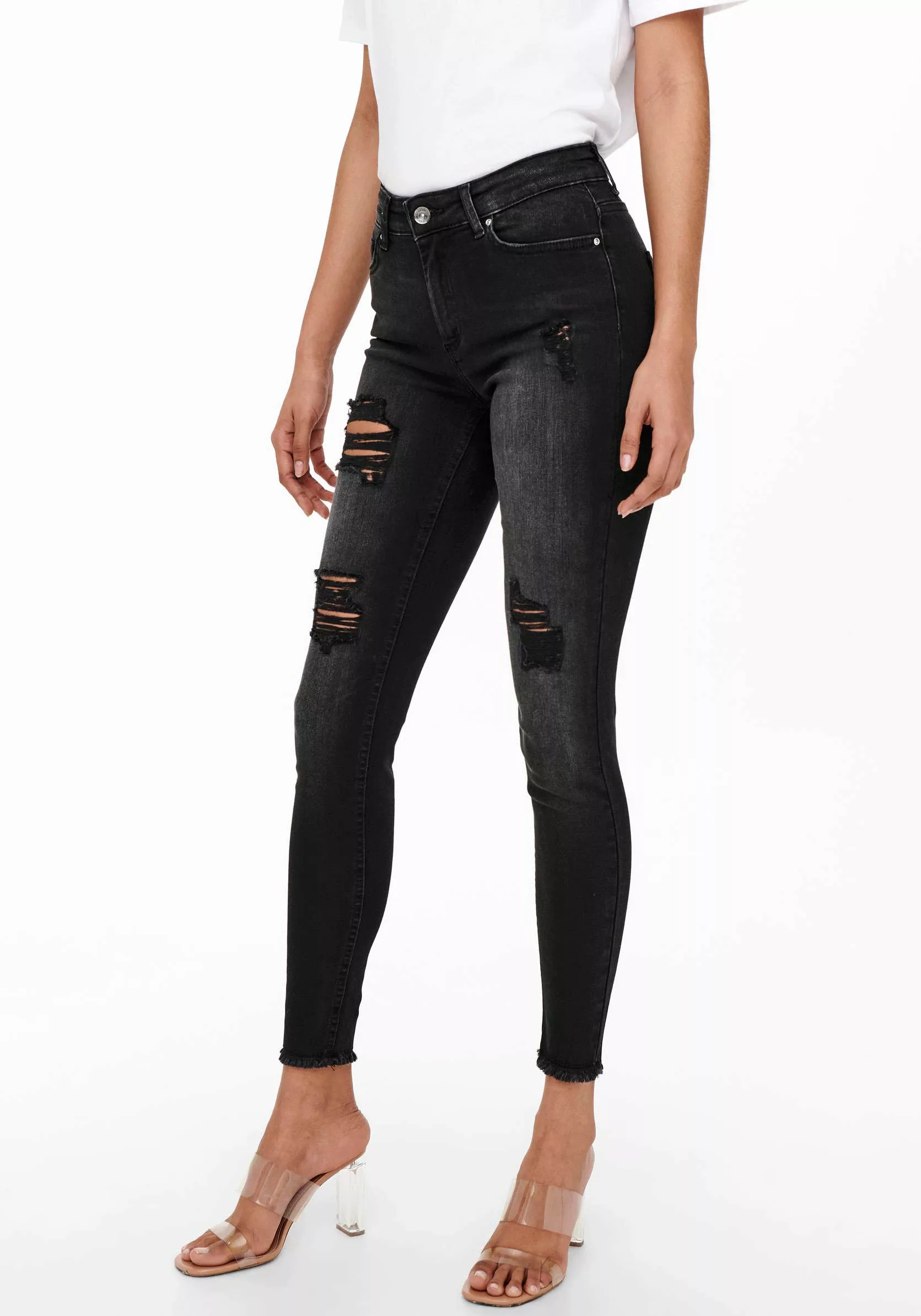 ONLY Ankle-Jeans ONLBLUSH MID SK RW AK DT DNM TAI099 NOOS mit Destroyed Eff günstig online kaufen
