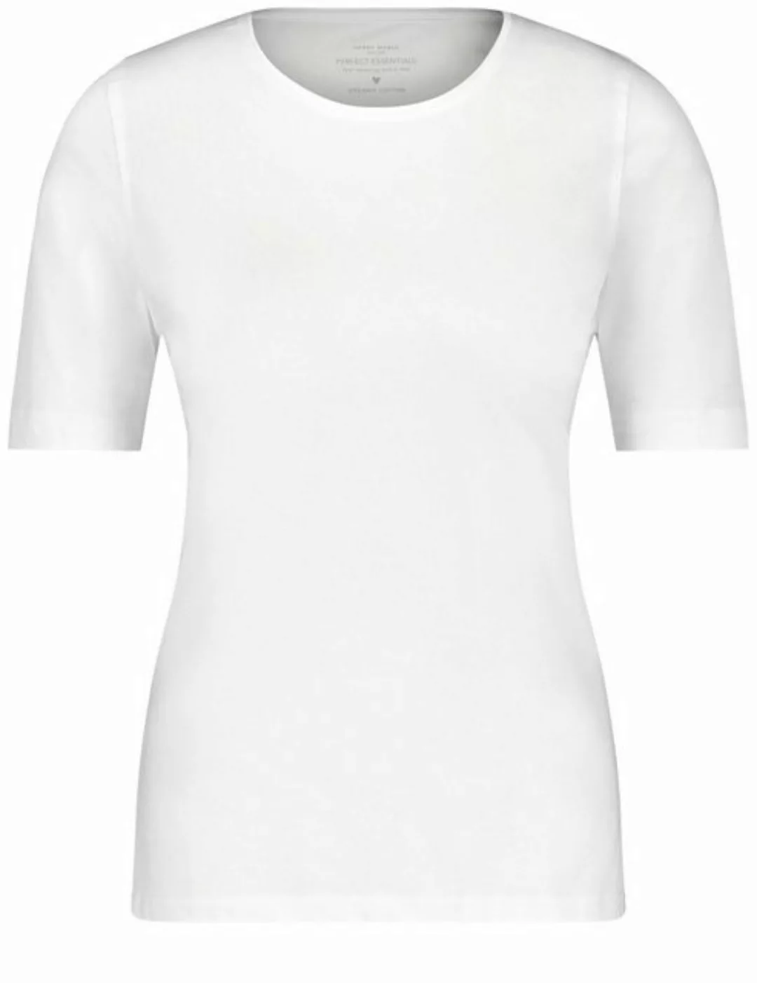 GERRY WEBER Kurzarmshirt Nachhaltiges T-Shirt mit satiniertem Ausschnitt günstig online kaufen