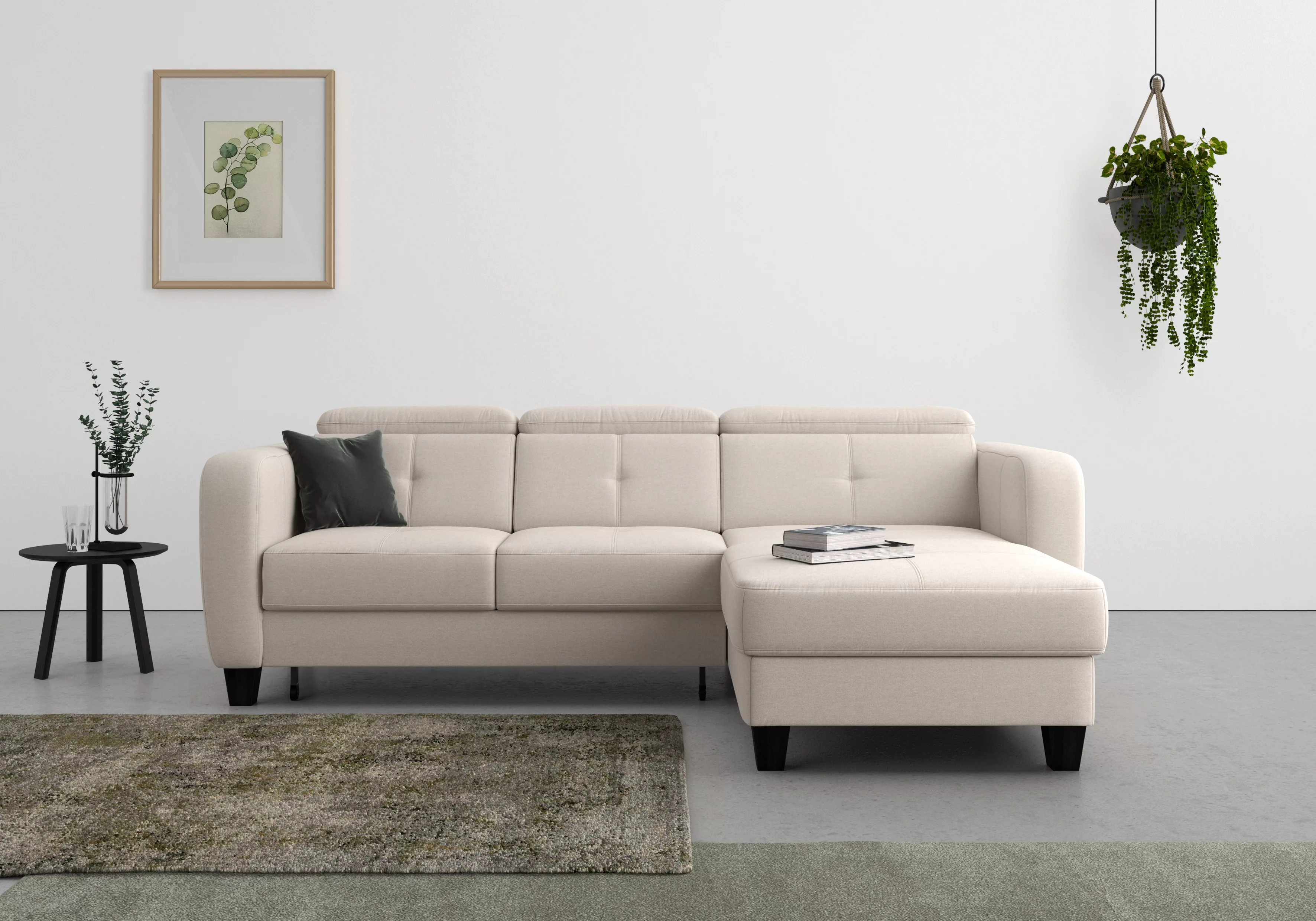 sit&more Ecksofa Belluci L-Form, inklusive Federkern, wahlweise mit Bettfun günstig online kaufen