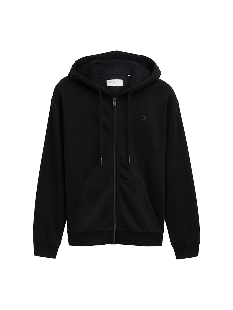 TOM TAILOR Denim Kapuzensweatjacke mit Logostickerei günstig online kaufen
