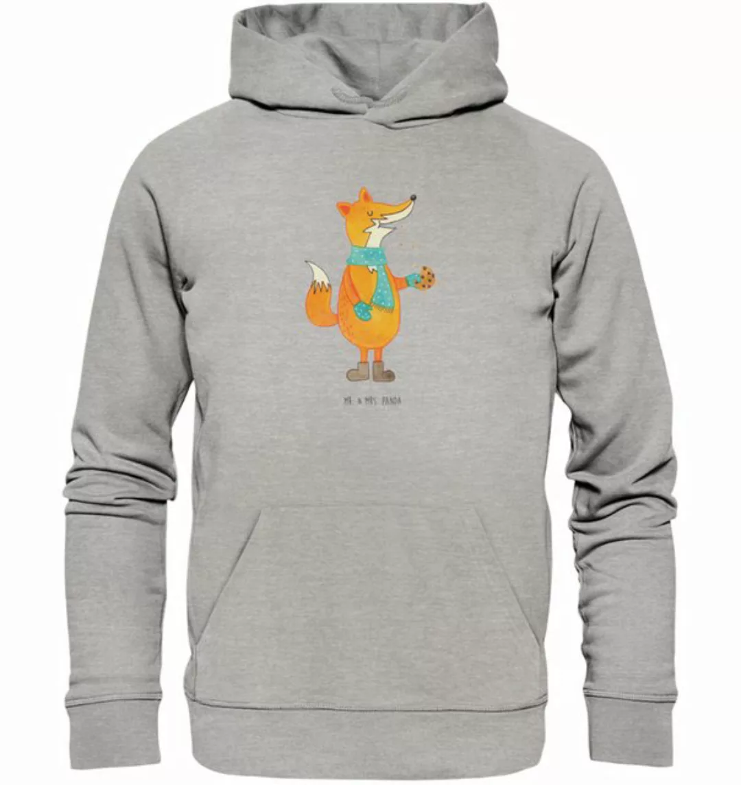 Mr. & Mrs. Panda Hoodie Fuchs Keks Größe S - Heather Grey - Geschenk, Obert günstig online kaufen