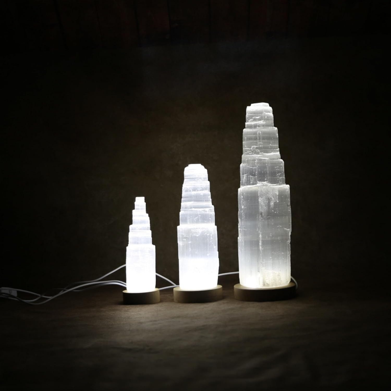 Heimtex LED Schreibtischlampe Selenit-Kristalllampe – Weiße günstig online kaufen