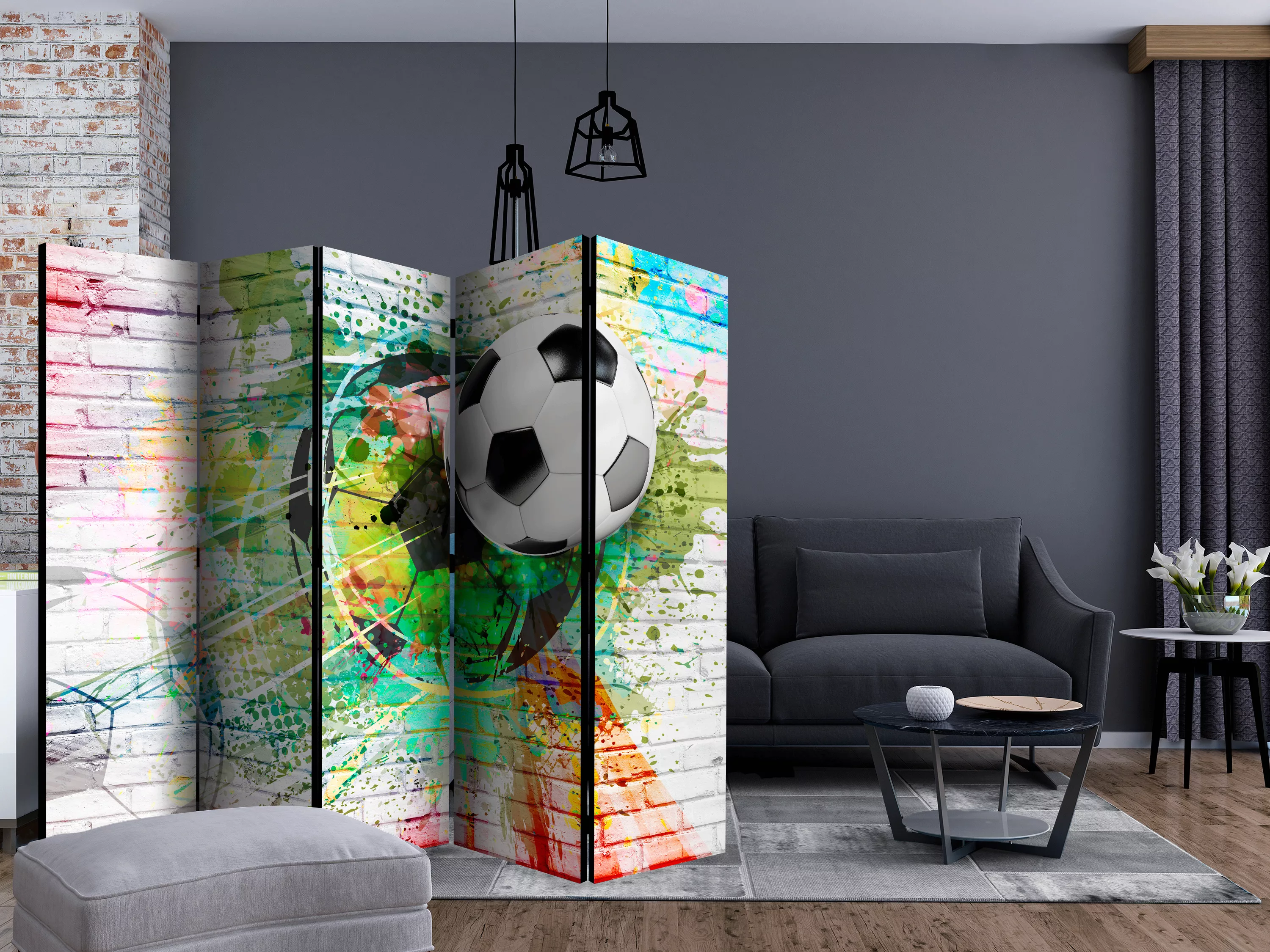 5-teiliges Paravent - Colourful Sport Ii [room Dividers] günstig online kaufen