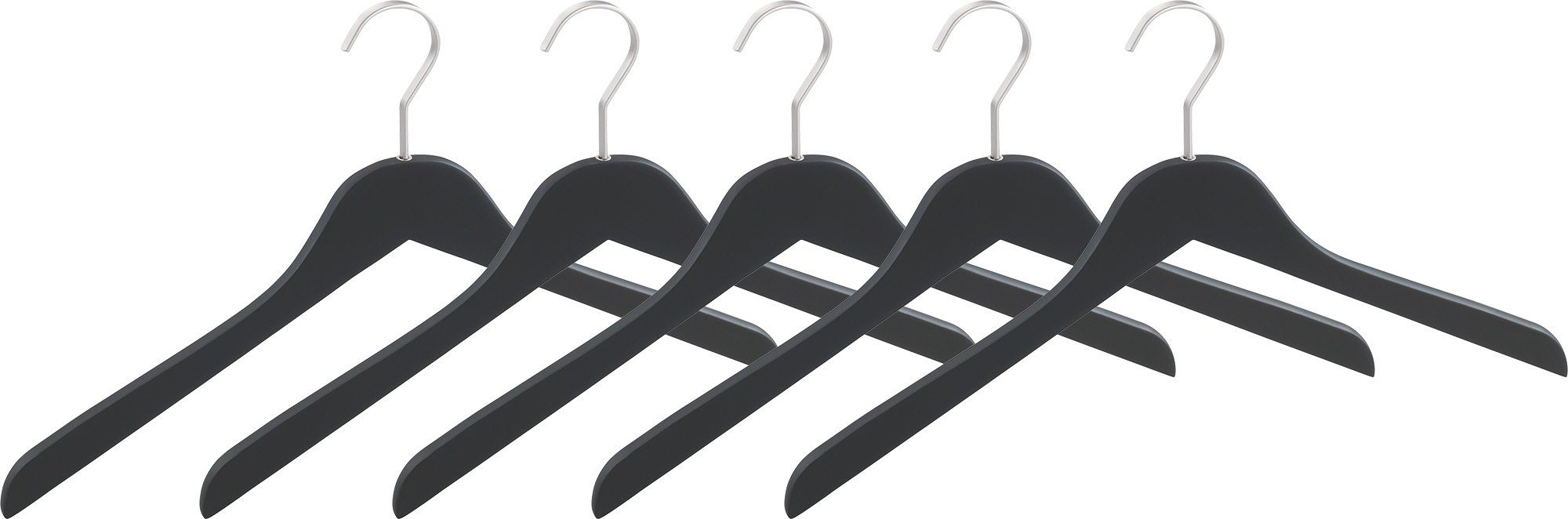 WENKO Kleiderbügel "Modell Paris", (Set, 5 tlg.), Garderobenbügel aus Holz, günstig online kaufen