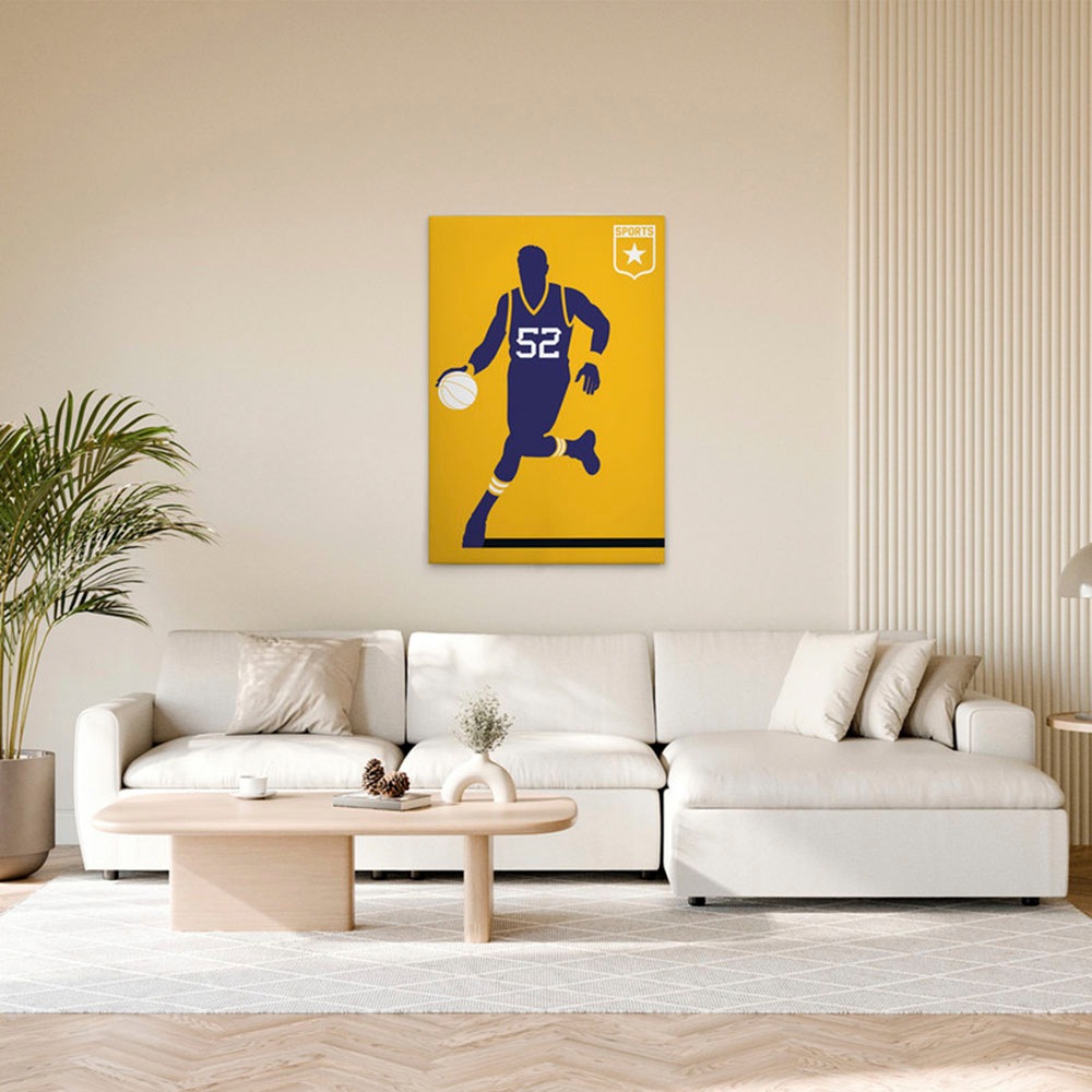 A.S. Création Leinwandbild "Basketball - Wandbild Gelb Violett Keilrahmen K günstig online kaufen