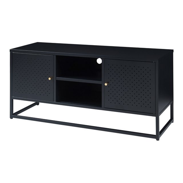 en.casa TV-Schrank »Janakkala« Stahl 120 x 40 x 55 cm Schwarz günstig online kaufen