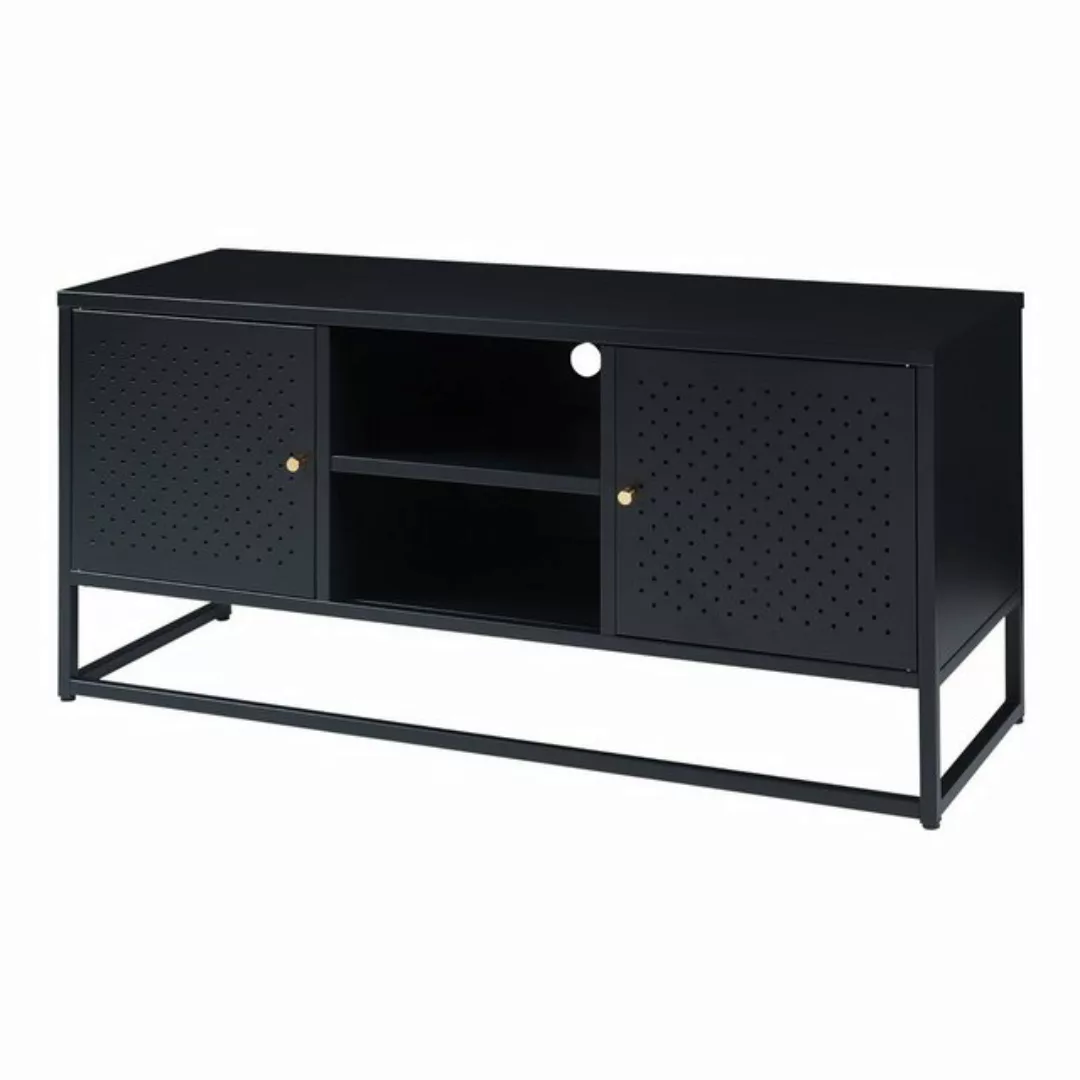 en.casa TV-Schrank »Janakkala« mit 2 Türen Stahl 120 x 40 x 55 cm Schwarz günstig online kaufen