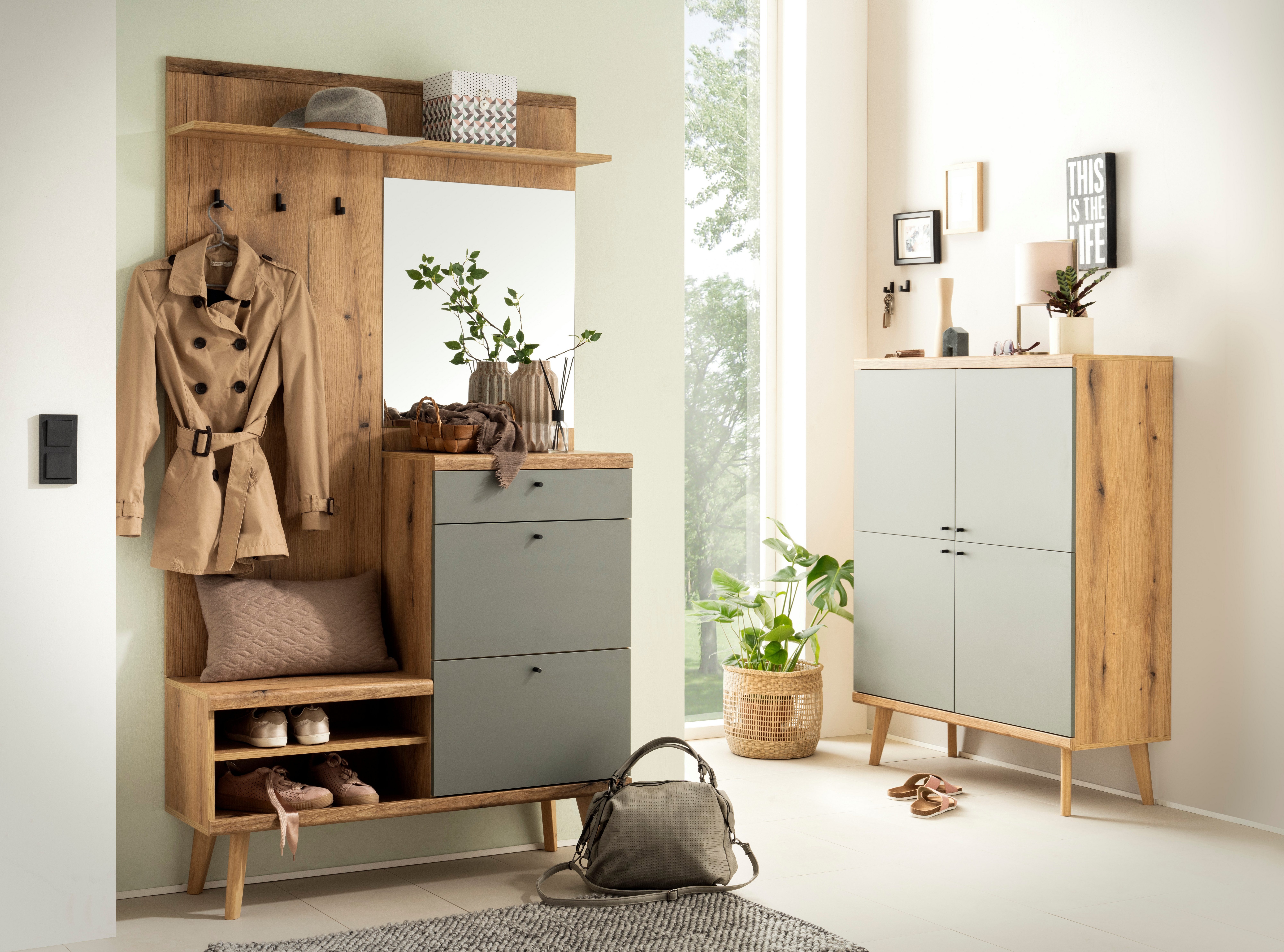 INOSIGN Garderoben-Set "Mavas, Garderobe mit Stauraum, Garderobenschrank im günstig online kaufen
