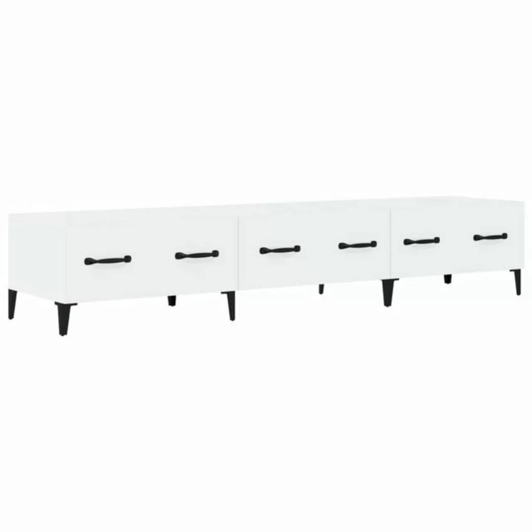 furnicato TV-Schrank Hochglanz-Weiß 150x34,5x30 cm Holzwerkstoff günstig online kaufen