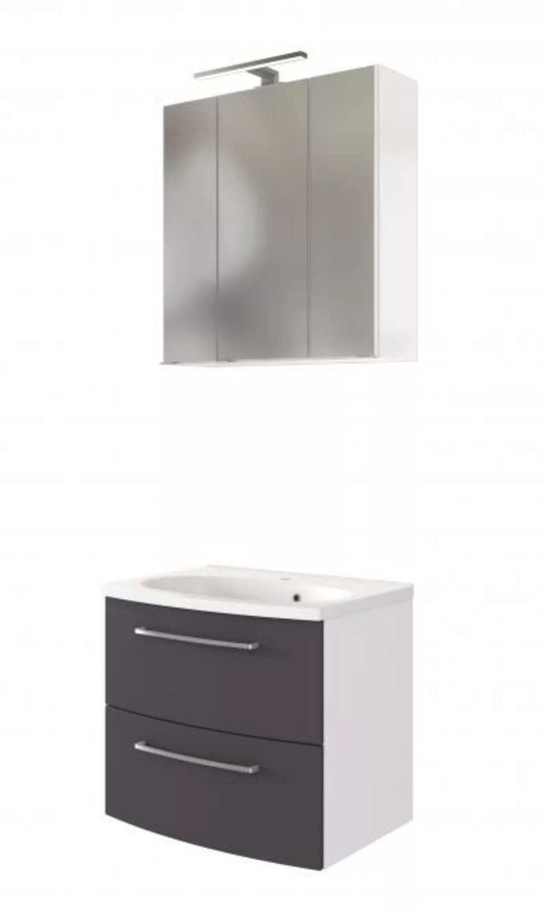 Waschtisch-Set 60 GENUA von Held Möbel Weiß / Grau matt günstig online kaufen