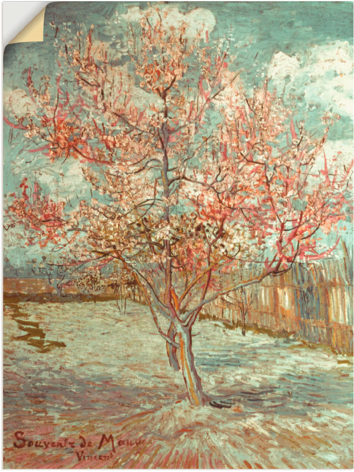 Artland Wandbild »Blühender Pfirsichbaum, 1888«, Wiesen & Bäume, (1 St.), a günstig online kaufen