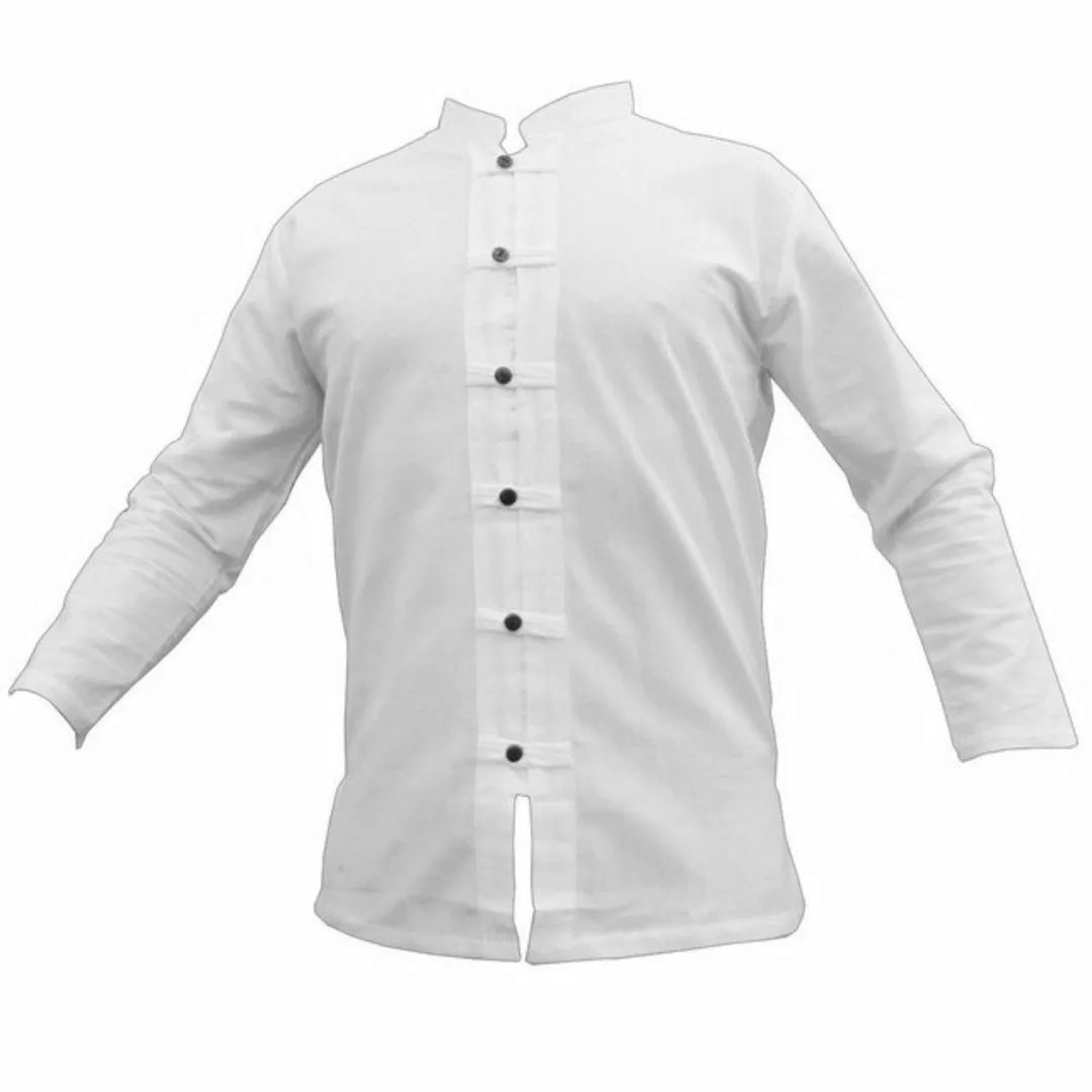 PANASIAM Kurzarmhemd Fischerhemd aus hochwertiger Baumwolle mit Holzknopfle günstig online kaufen