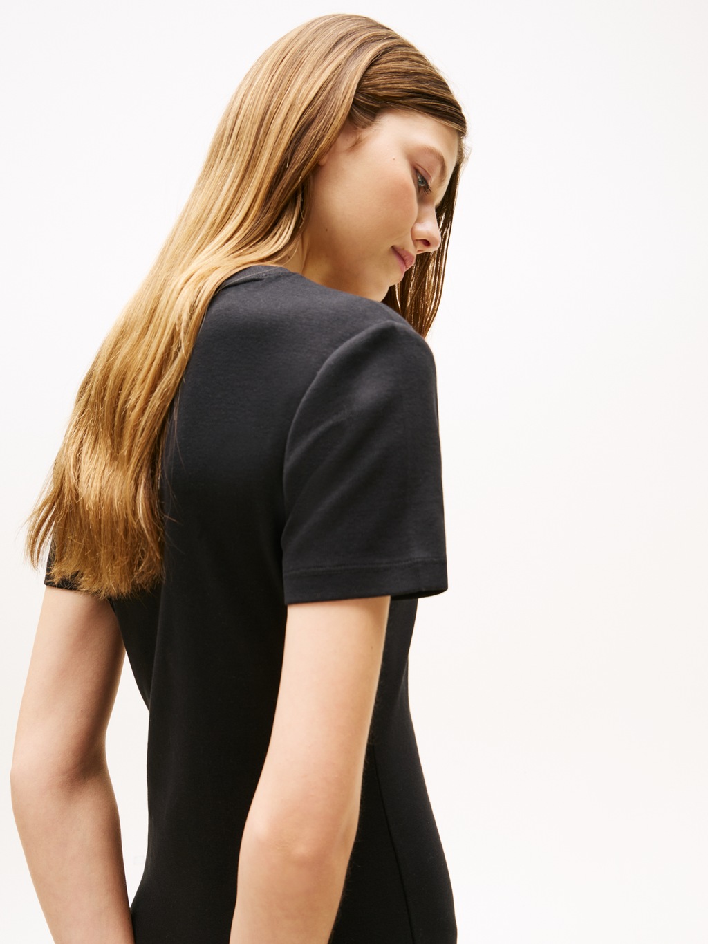 Tommy Hilfiger Shirtkleid "NEW CODY STR SLIM SHORT DRS SS", mit allover Str günstig online kaufen