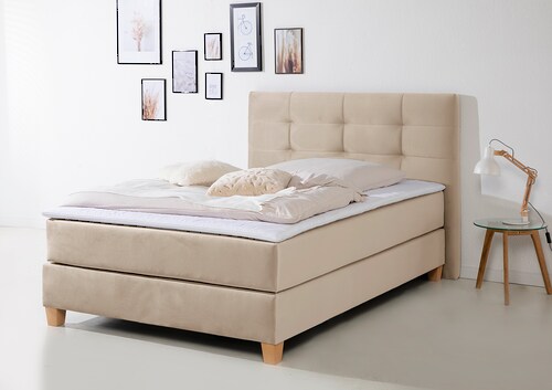 Home affaire Boxspringbett "Moulay", inkl. Topper, in 3 Härtegraden, TFK au günstig online kaufen
