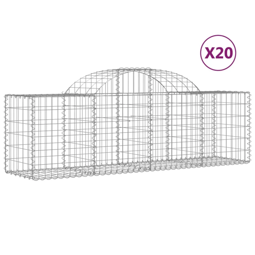 Vidaxl Gabionen Mit Hochbogen 20 Stk. 200x50x60/80 Cm Verzinktes Eisen günstig online kaufen