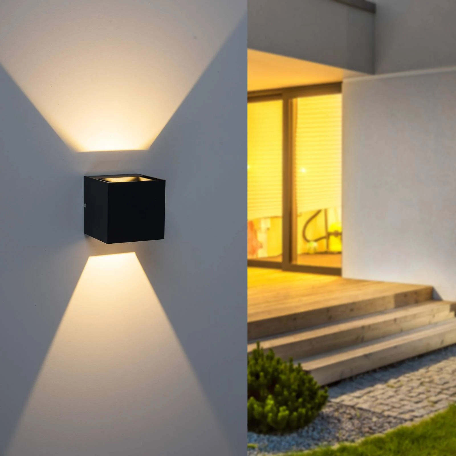 Paul Neuhaus LED Außen-Wandleuchte »BLOCK«, 2 flammig-flammig günstig online kaufen