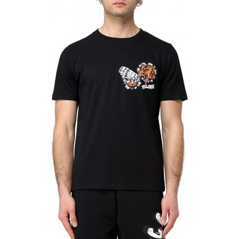 Disclaimer  T-Shirts & Poloshirts T-Shirt mit schwarzem Tiger-Print günstig online kaufen